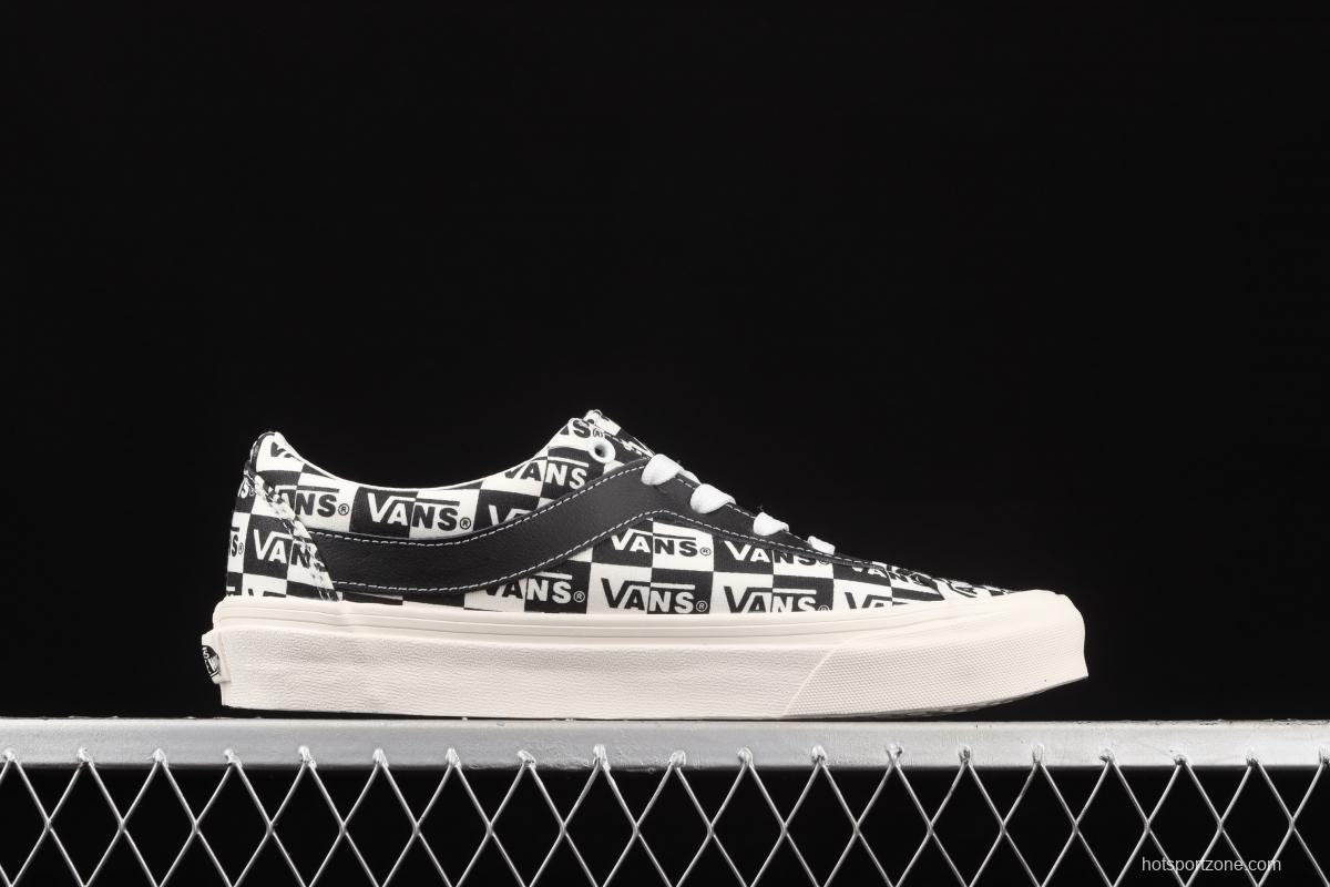 Vans Bold Ni checkerboard black and white printed cashew flower low upper board shoes VN0A3WLP42M