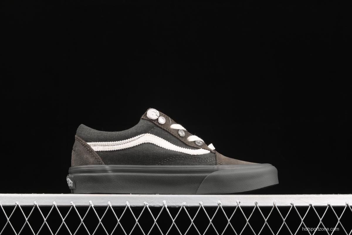 C2H4 x Vans Old Skool RelicStone joint style dark gray low-top casual board shoes VN0A5AO92YD