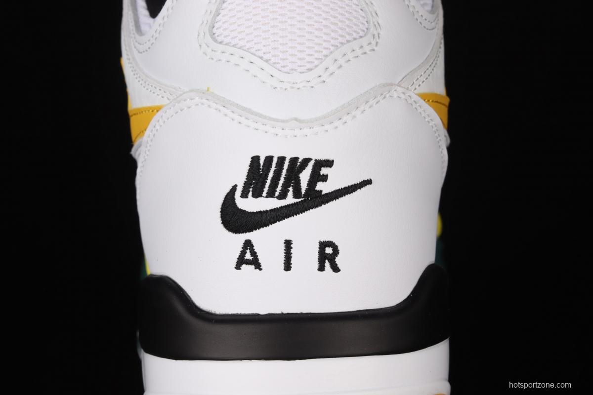 NIKE Air Flight 89 White Chrysanthemum Yellow Air cushion Basketball shoes CN0050-100