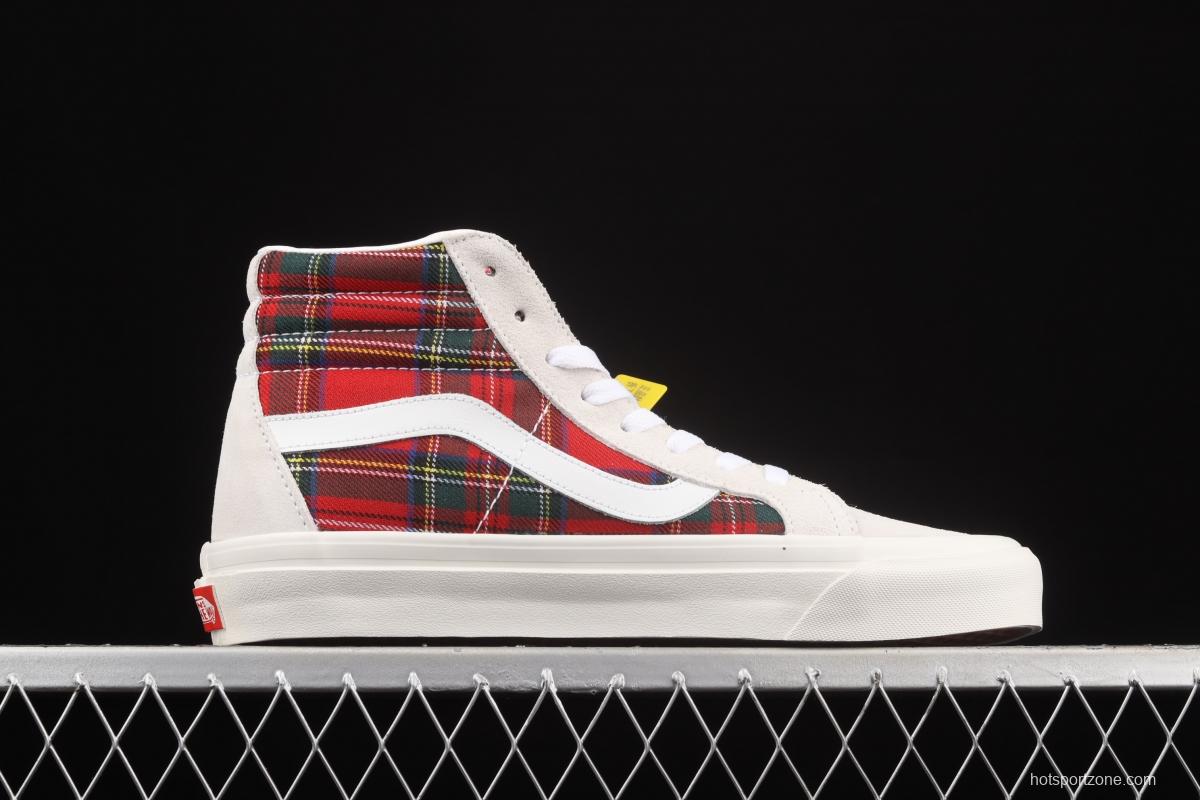 Pendleton x Vans Style 36 joint style Scottish stripe series high-top casual board shoes VN0A38GF9GT