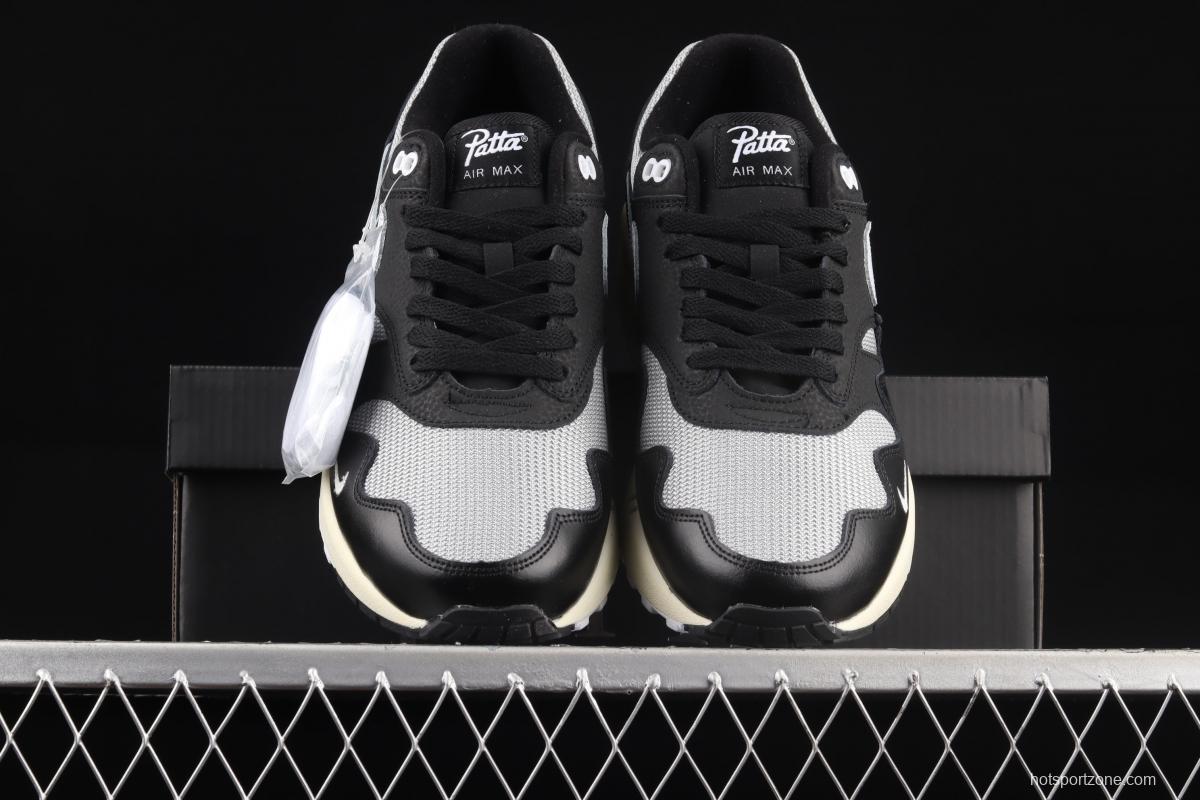 Patta x Nike Air Max 1 joint style half-palm air cushion retro running shoes DQ0299-001