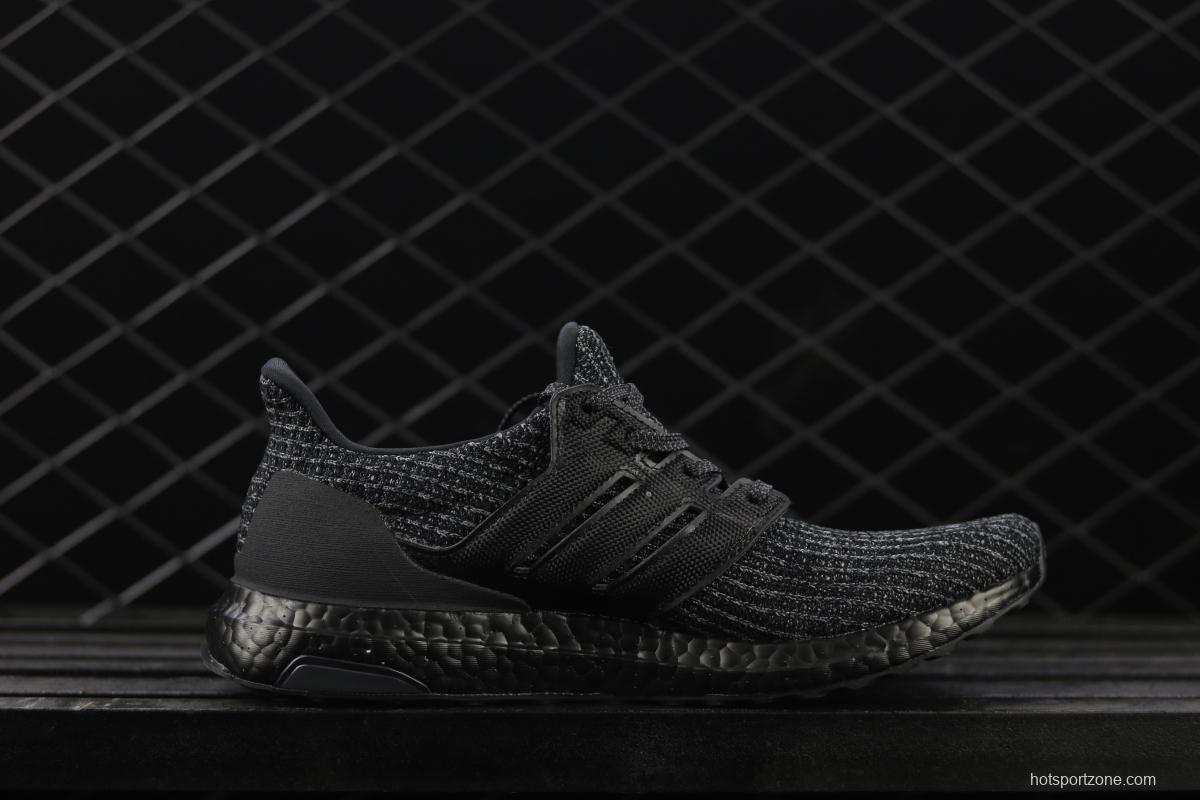 Adidas Ultra Boost 4.0BB6171 fourth generation knitted striped gray-black UB