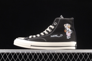 Converse Chuck 1970's cartoon bear joint name classic graffiti limited edition Samsung elevation top casual board shoes 162050C