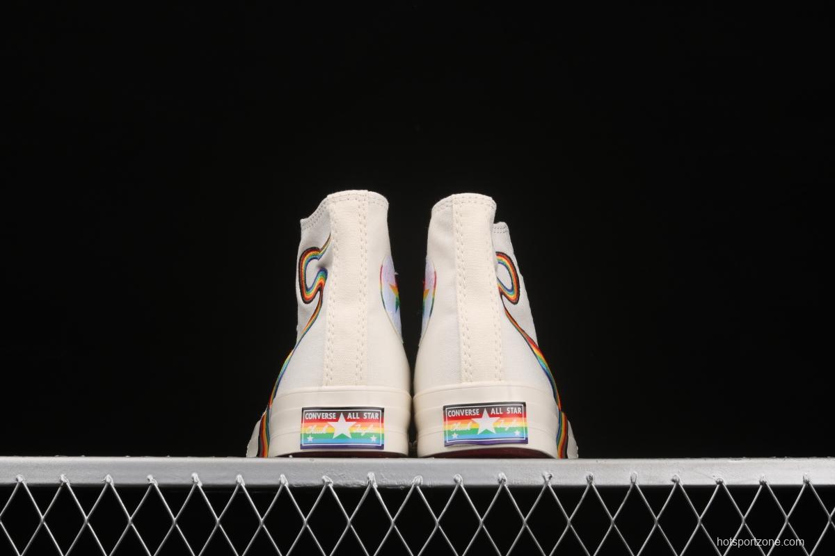 Converse Pride Chuck 70 rainbow color fashionable canvas shoes 170821C