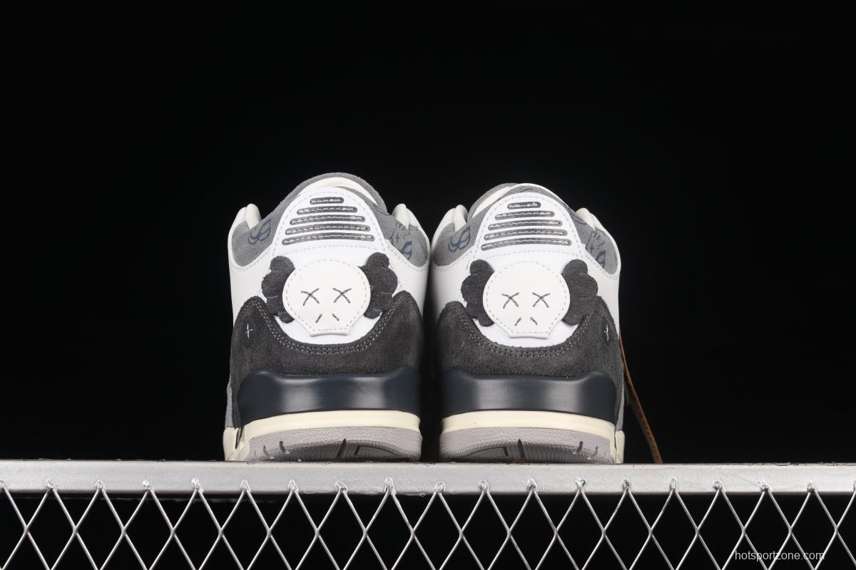 Kaws x Air Jordan 3 AJ3 co-signed custom-made cultural basketball shoes