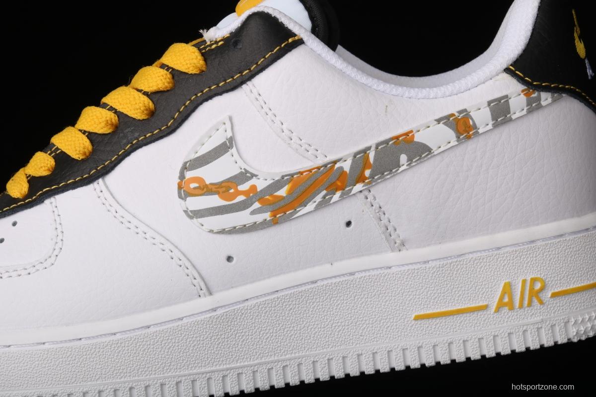 NIKE Air Force 1 Low zebra reflective low-top casual board shoes DH5284-100