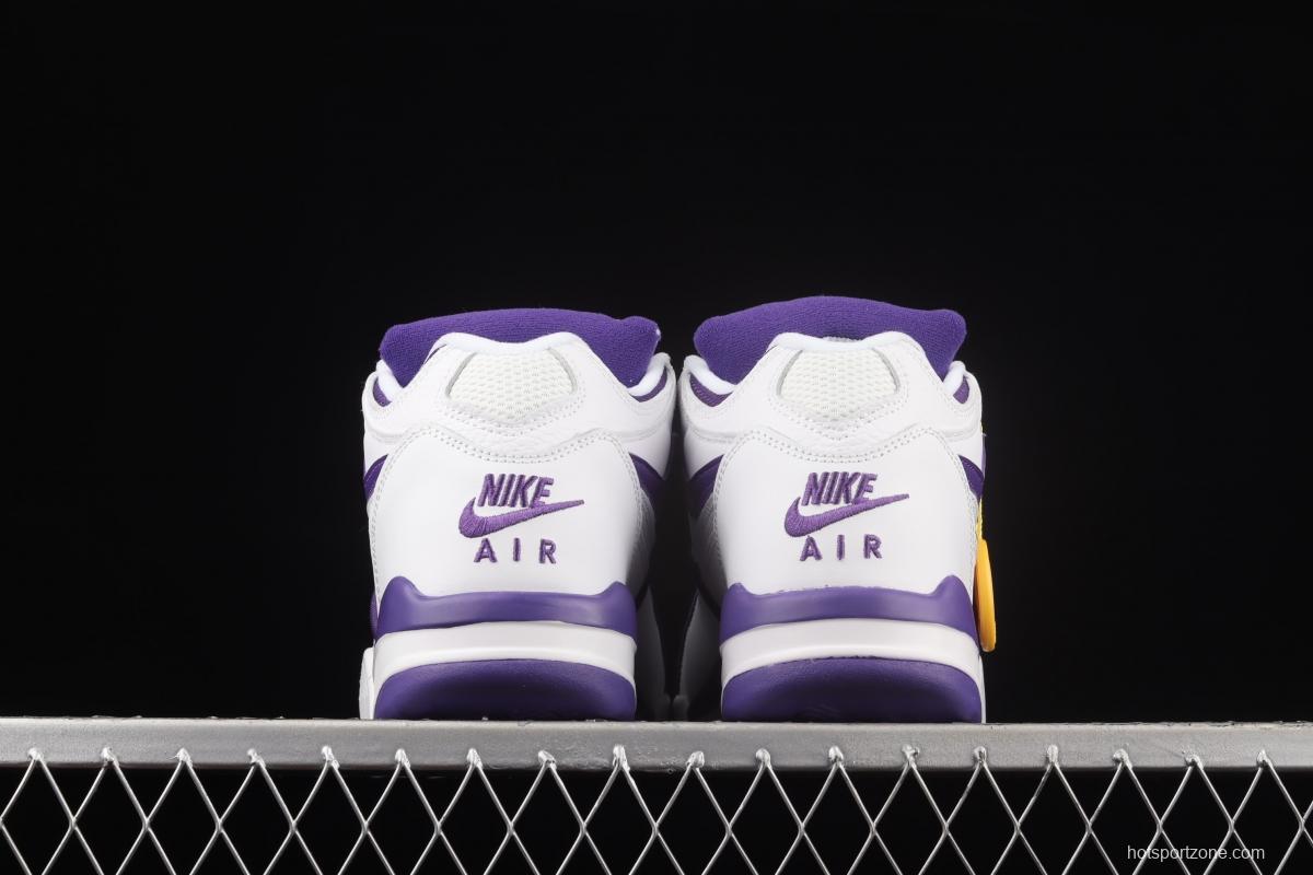 NIKE Air Flight 89 White and Purple Air cushion Basketball shoes CN0050-101