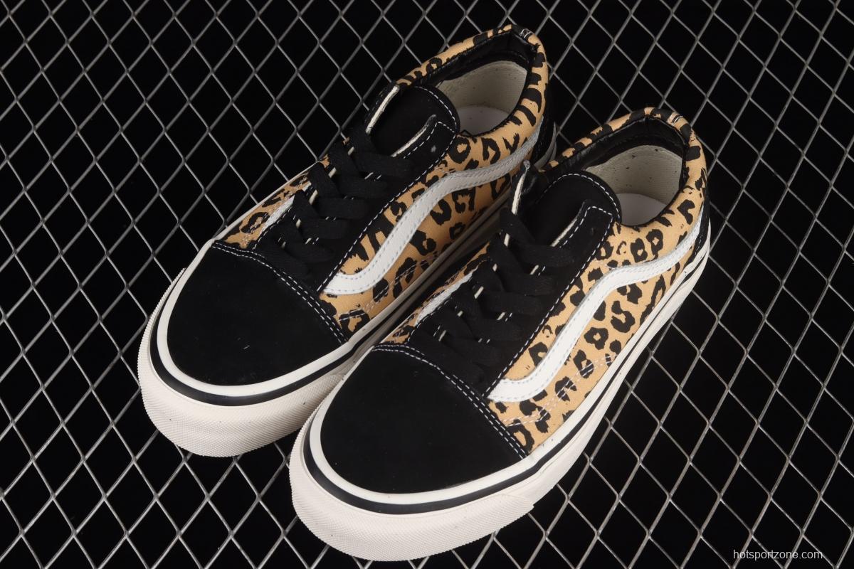 Vans Anahiem Factory Skool 36 DX Anaheim new leopard print low-top shoes VN0A54F39GI