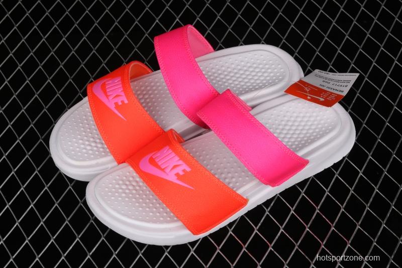 NIKE Benassi Swoosh # double belt ninja slippers # authentic slippers Life all kinds of summer beach slippers 819717-068