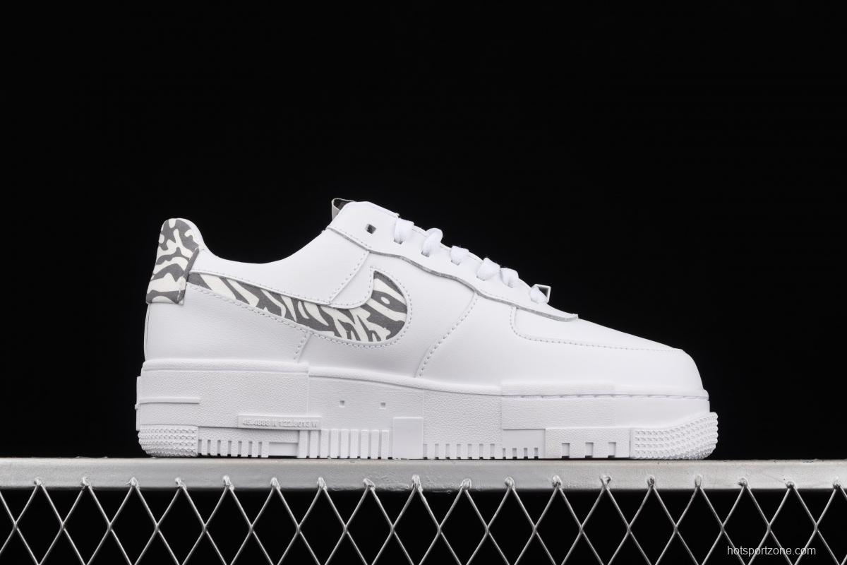 NIKE Air Force 1 Pixel deconstructs Leisure Board shoes DH9632-100 with low Top