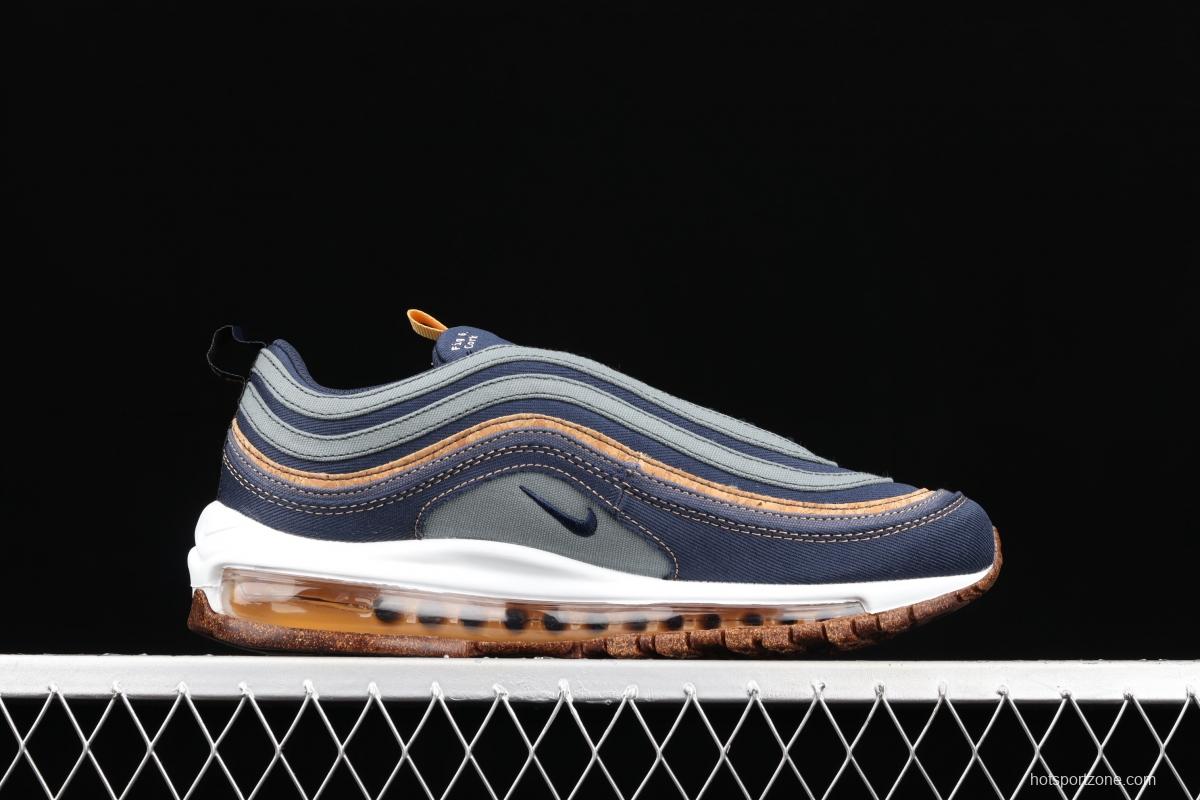 NIKE Air Max 97 SE bullet dark blue embroidered air cushion running shoes DC3986-300