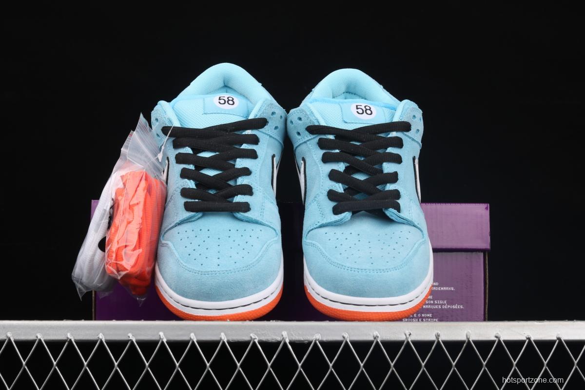 WE CLUB 58 x NIKE SB DUNK Low Pro Club 58 Gulf Slam Dunk Series low side leisure sports skateboard shoes BQ6817-401