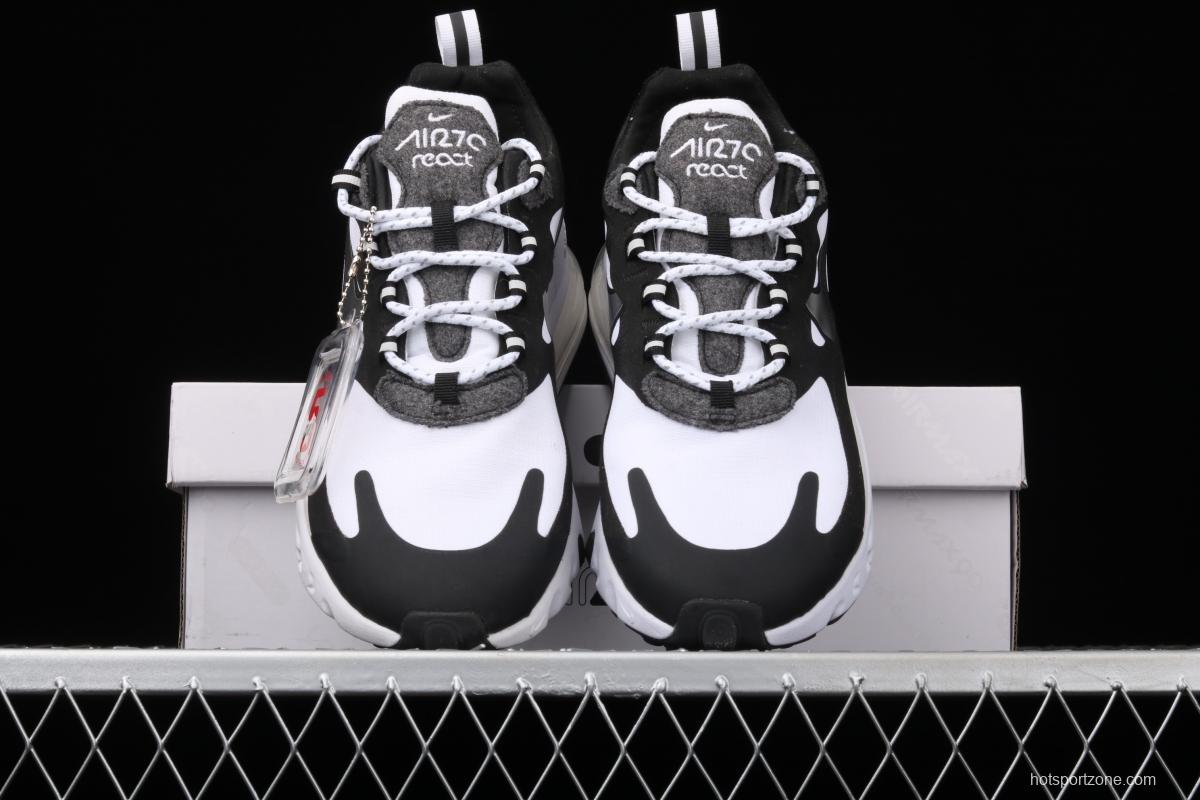 NIKE Air Max 270React new high frequency mesh hollowing out function half-palm air cushion running shoes CQ4805-101,