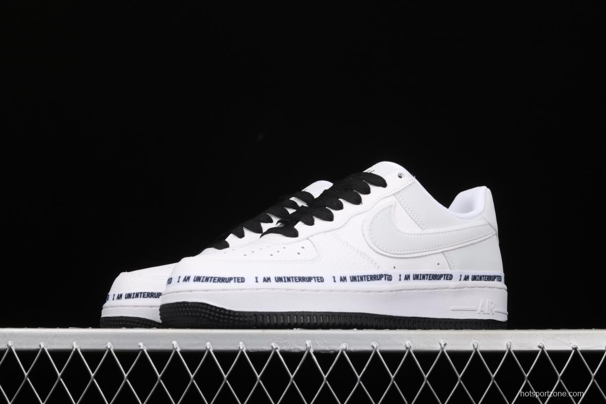 NIKE Air Force 1x 07 Low x Uniterrupted white and blue graffiti James co-signed the same 3M reflective low-top leisure sports board shoes 352267-801