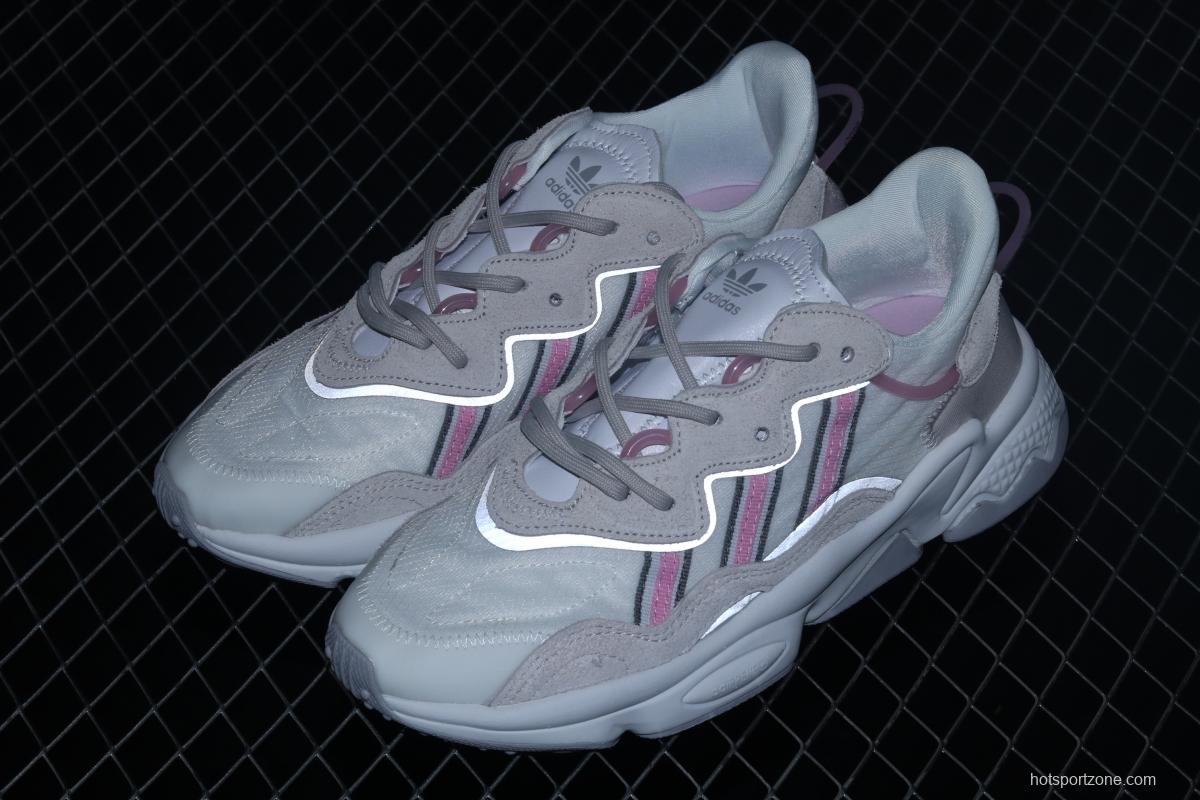 Adidas Originals Ozweego EG8729 Darth clover retro 3M reflective breathable running shoes