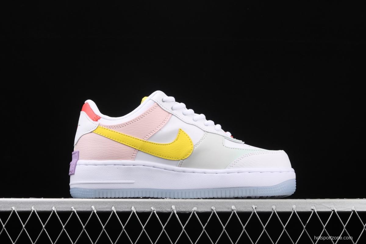 NIKE Air Force 1 ShAdidasow light weight heightened low-top board shoes CW2630-141,