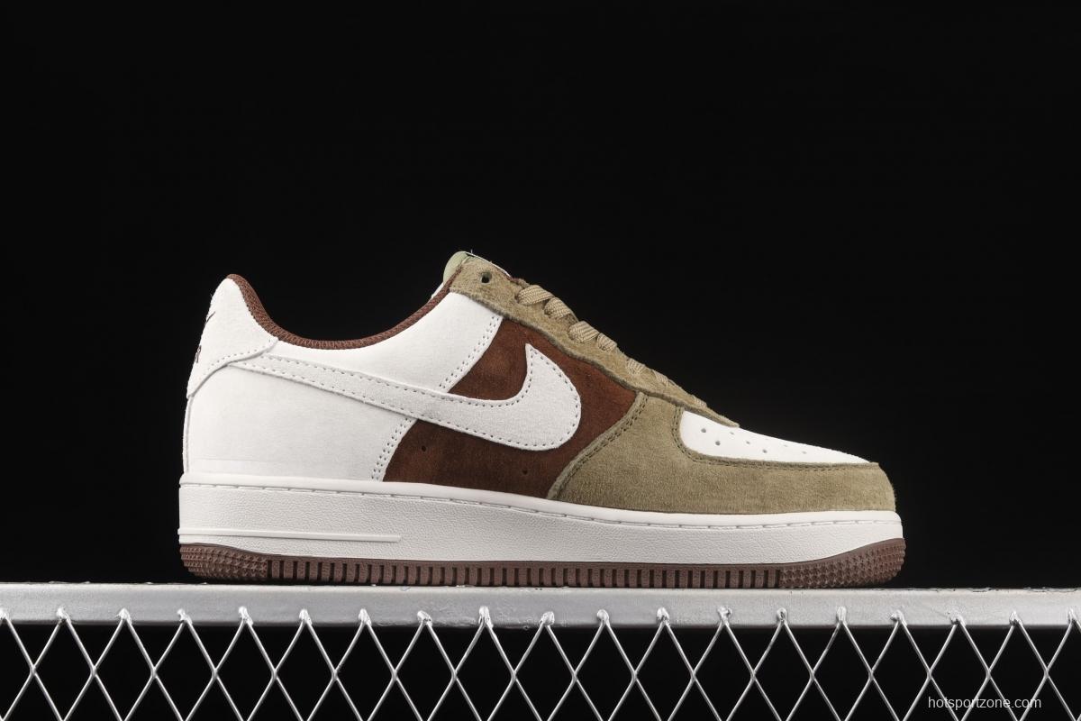 NIKE Air Force 11607 Low suede chocolate low-top casual board shoes DB2260-199