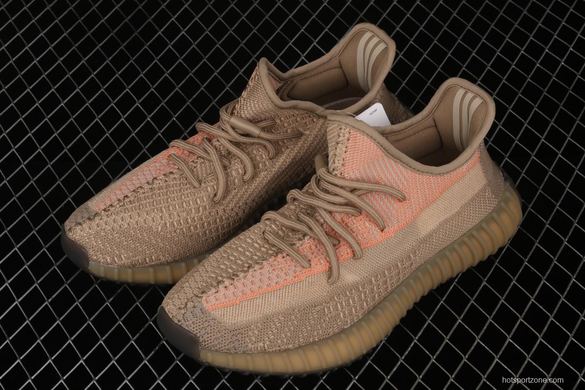 Adidas Yeezy 350 Boost V2 Sulfur FZ5240 Darth Coconut 350 second generation hollowed-out pheasant red color matching