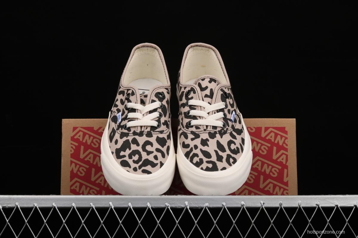 Vans Vault OG Authentic LX gray leopard print high-end branch line vulcanized canvas low-top casual board shoes VN0A38YYB89