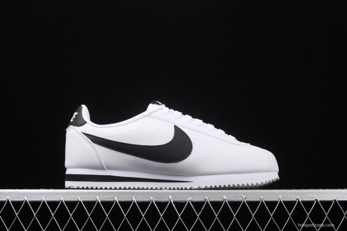 NIKE Roshe QS evergreen classic white and black leather soft foam shoes 807471-101