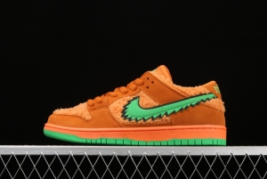 Grateful DeAdidas x NIKE SB DUNK Low Yellow Bear joint style yellow and green bear sports skateboard shoes CJ5378-800