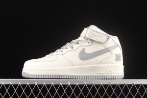 Undefeated x NIKE Air Force 1 Mid SU19 Silver Daredevil 3M reflective casual board shoes AO6617-306