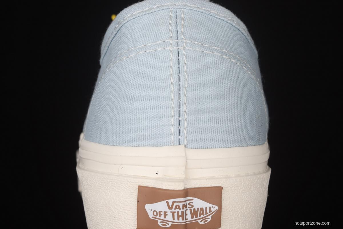 Vans Eco Theory recycled powder blue rice white linen rope canvas board shoes VN0A5HZS9FR