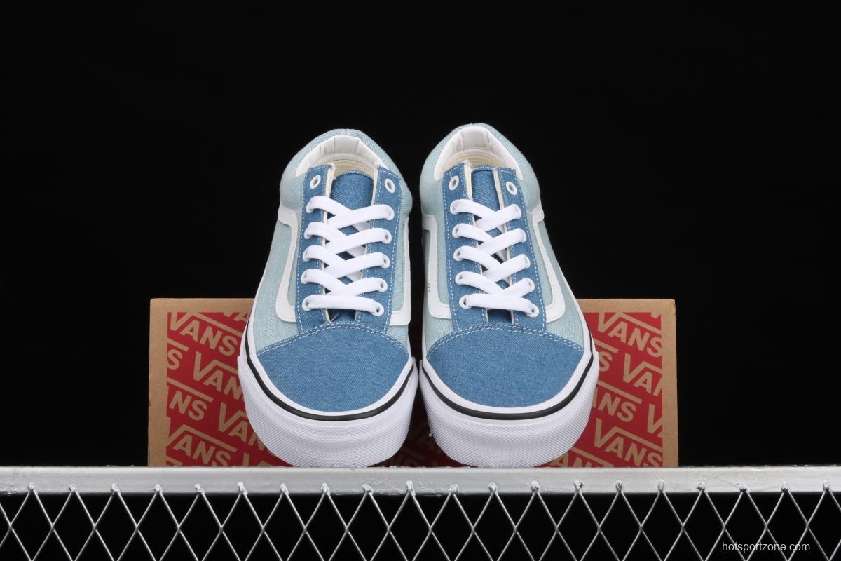 Vans Old School denim tannin canvas blue classic low upper shoes VN0A38G1Q69