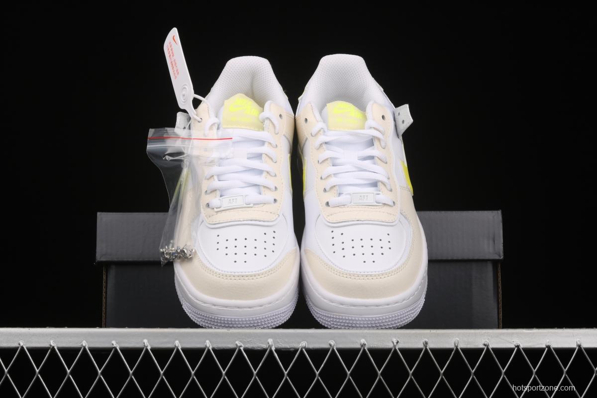 NIKE Air Force 1 ShAdidasow light weight heightened low-top board shoes DJ5197-100