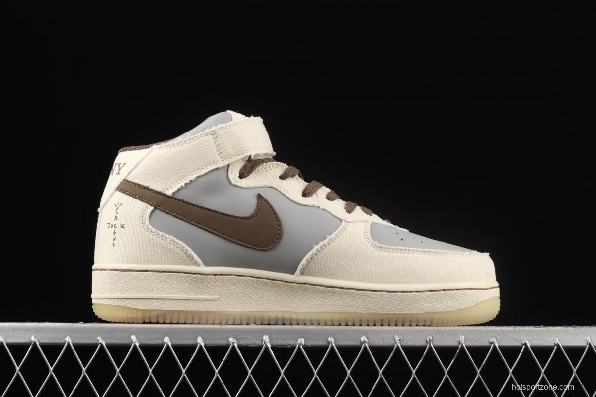 Travis Scott x Sony PlayStation 5 x NIKE Air Force 11607 Mid PS5 Slam Dunk Series to help classic 100-match leisure sports board shoes BQ5828-202
