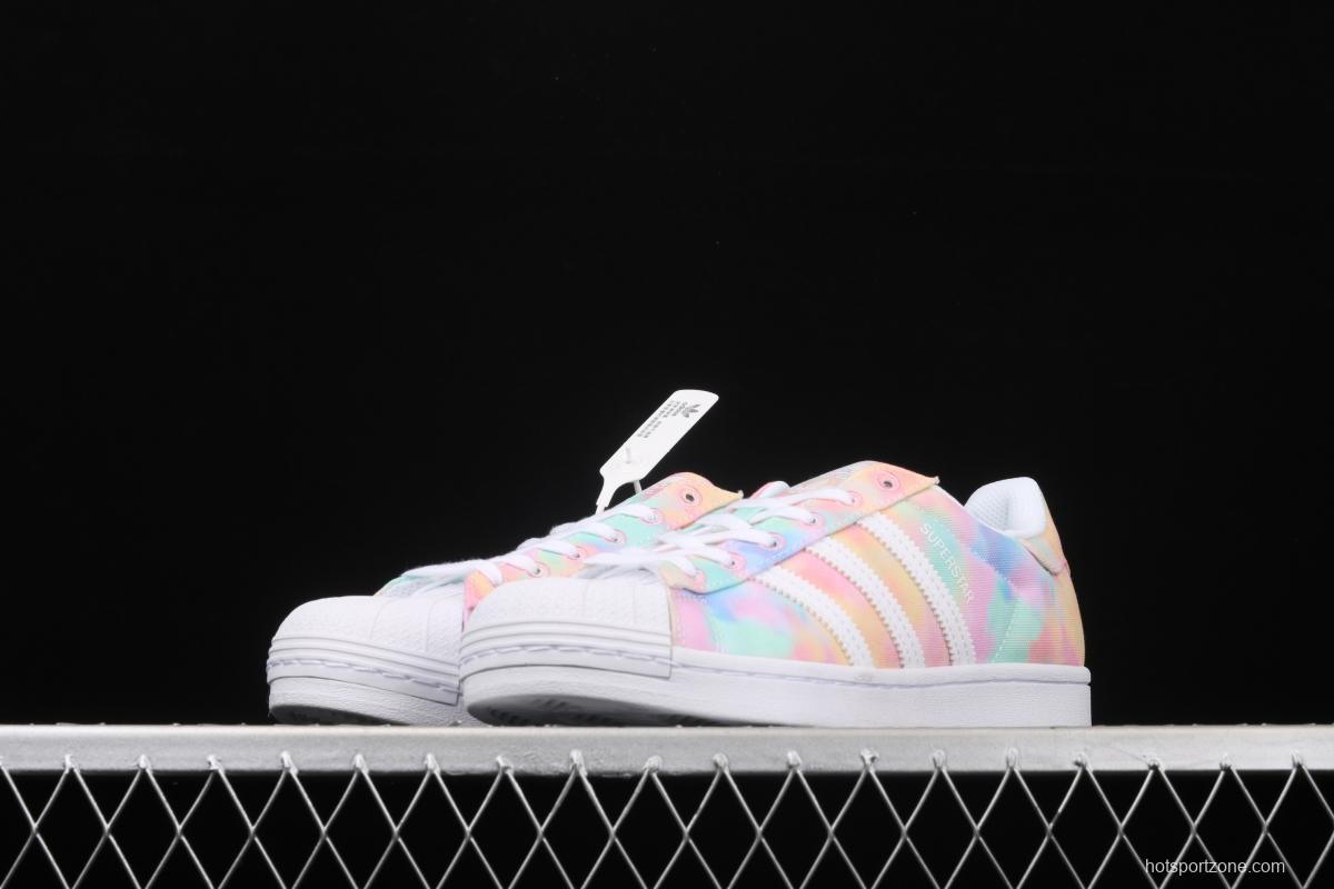 Adidas Superstar Originals Superstar FY1268 Rainbow 3D painted Shell head Classic Leisure Sports Board shoes