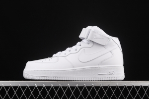 NIKE Air Force 1 Mid'07 front top white casual board shoes 315123-111,