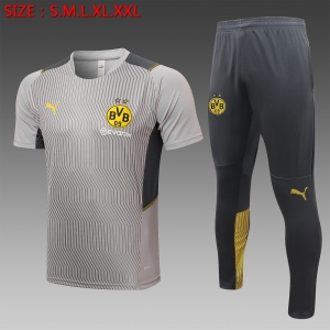 21 22 Borussia Dortmund Short SLEEVE Light Grey（With Long Pants） C739#