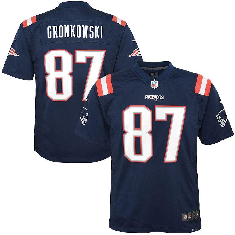 Youth Rob Gronkowski Navy Rush Player Limited Team Jersey