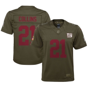 Youth Landon Collins Olive Salute to Service Player Limited Team Jersey