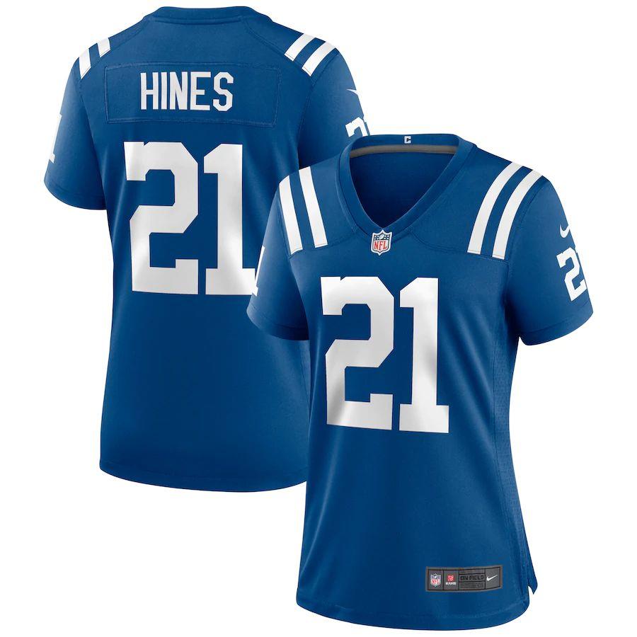 Women's Nyheim Hines Royal Player Limited Team Jersey