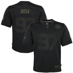 Youth Nick Bosa Black 2020 Salute to Service Player Limited Team Jersey