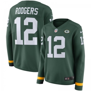 Women's Aaron Rodgers Green Therma Long Sleeve Player Limited Team Jersey