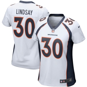 Women's Phillip Lindsay White Player Limited Team Jersey