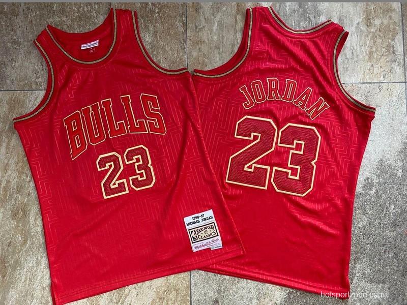 Men's Michael Jordan Red Retro Classic Team Jersey