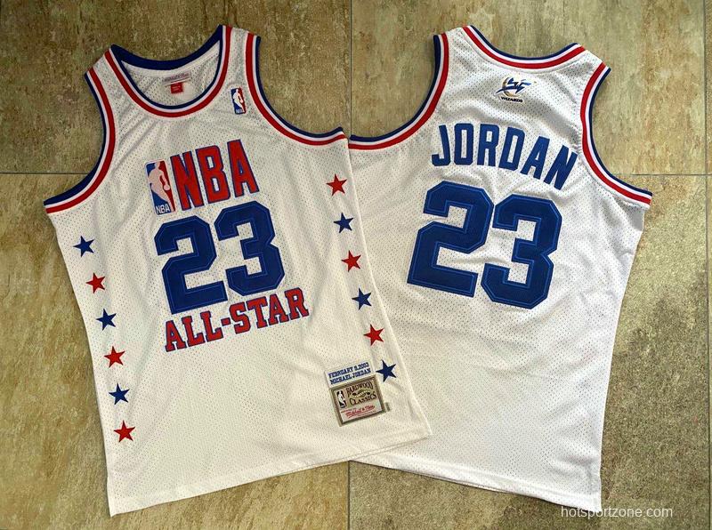 Men's Michael Jordan White Retro Classic Team Jersey