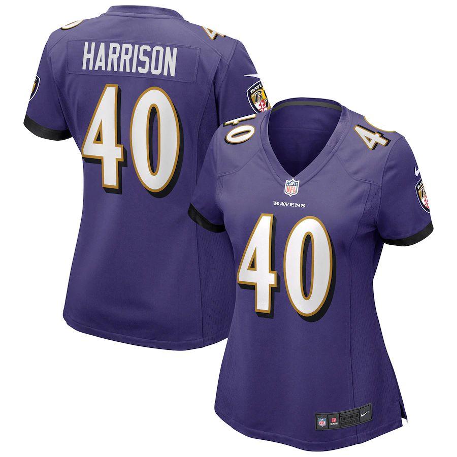 Women's Malik Harrison Purple Player Limited Team Jersey