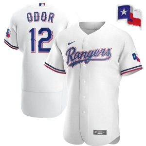 Men's Rougned Odor White Home 2020 Authentic Player Team Jersey