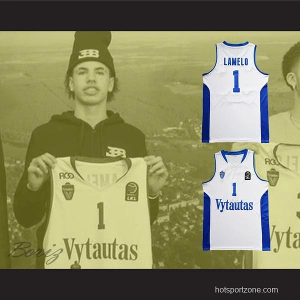 Lamelo Ball 1 Lithuania Vytautas White Basketball Jersey