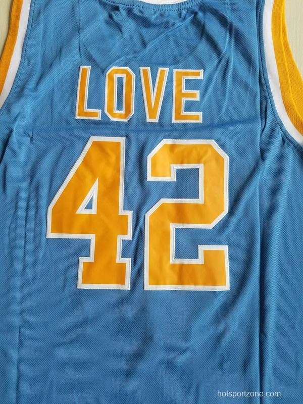 Love 42 UCLA College Light Blue Basketball Jersey
