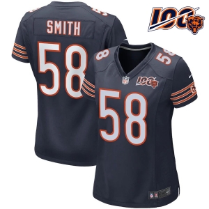 Women's Roquan Smith Navy 100th Season Player Limited Team Jersey