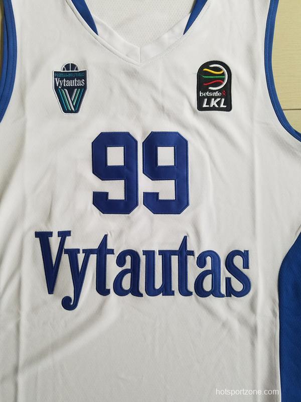 Lavar Ball 99 Lithuania Vytautas White Basketball Jersey
