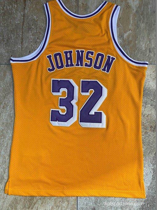 Men's Earvin Johnson Yellow Retro Classic Team Jersey