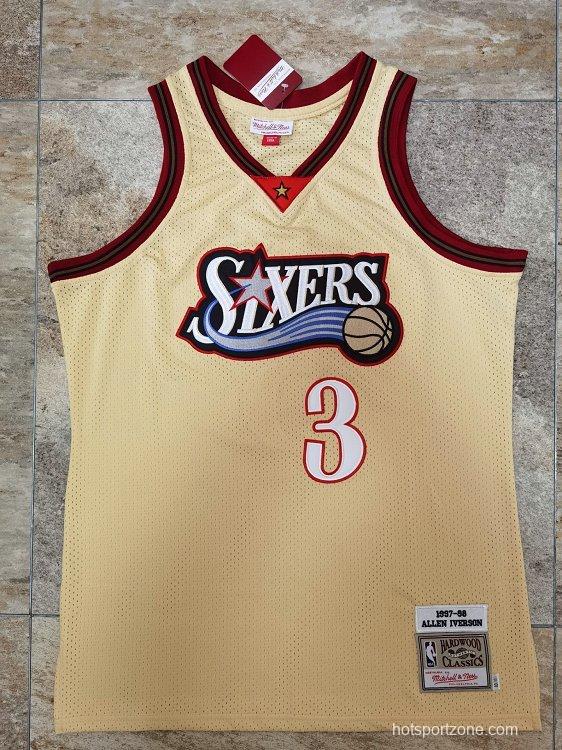 Men's Allen Iverson Golden Retro Classic Team Jersey