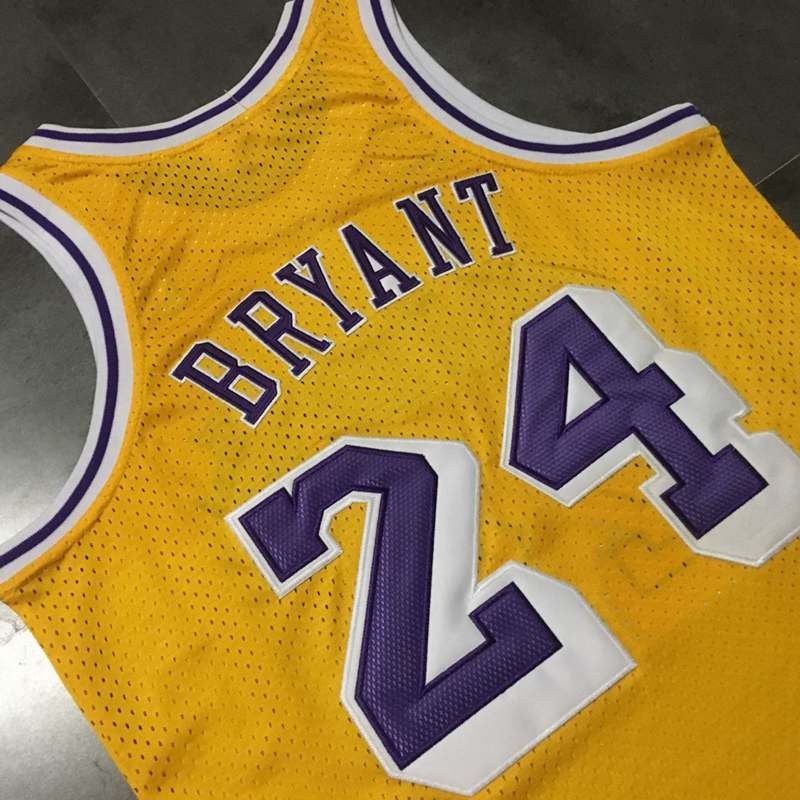 Men's Kobe Bryant Yellow Retro Classic Team Jersey